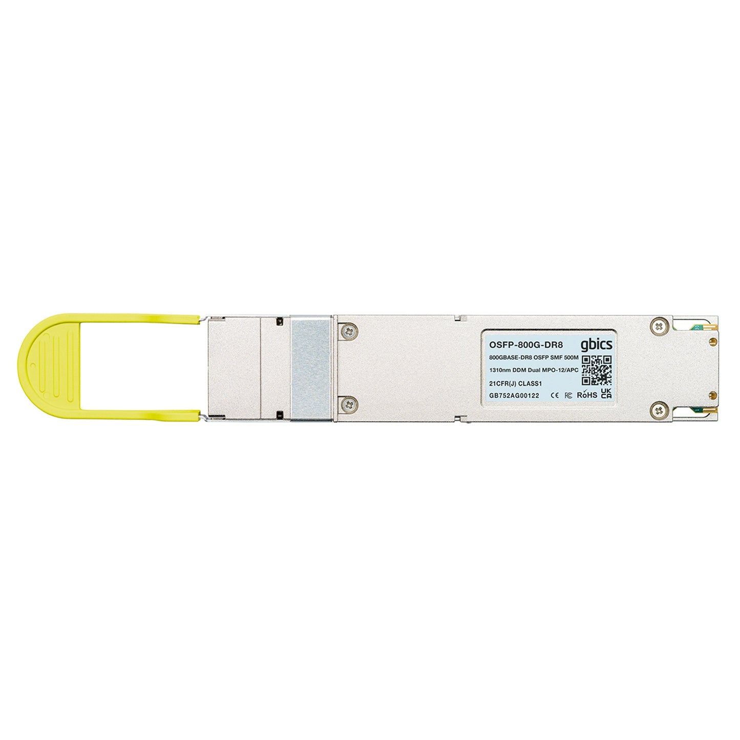 Arista LPO-800G-2DR4 Compatible 2x 400GBASE-DR4 Linear Pluggable OSFP Transceiver, Dual MPO-12, up to 500m over parallel SMF.