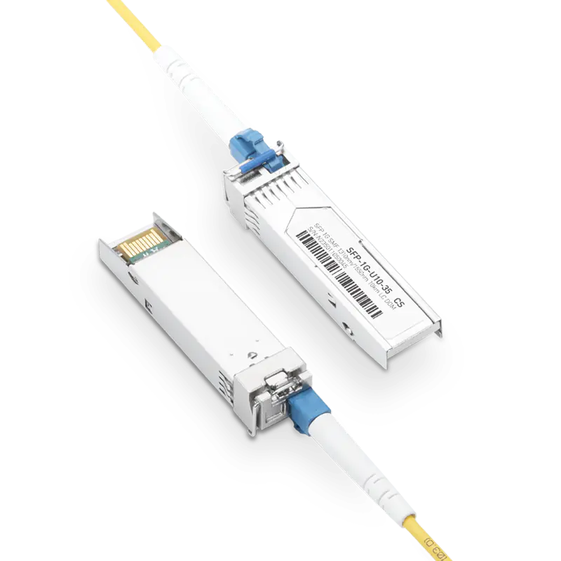 Extreme MGBIC-BX10-D-1310 Compatible 1000BASE-U10-35 SFP TX-1310nm/RX-1550nm 10km DOM Simplex LC Transceiver Module for SMF SFPS