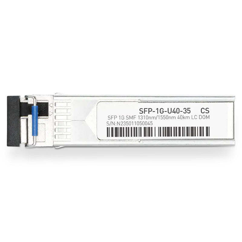 Brocade E1MG-1G-BXU-40 Compatible 1GBASE-U40-35 SFP TX-1310nm/RX-1550nm 40km DOM Simplex LC Transceiver Module for SMF SFPS