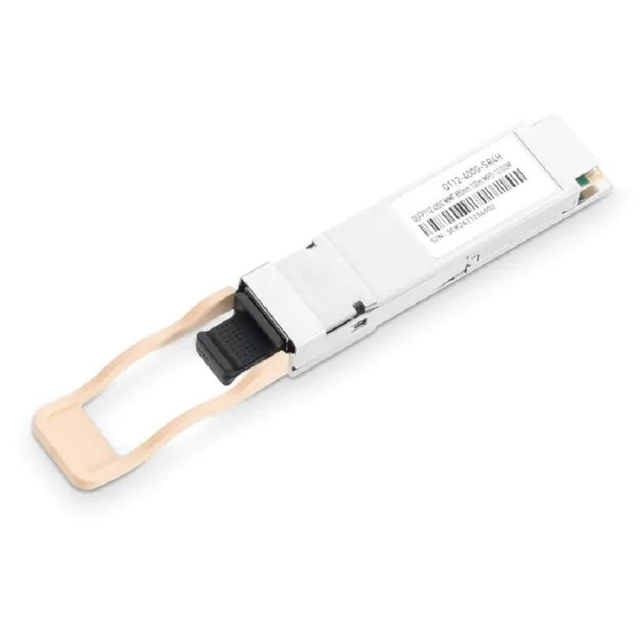 NVIDIA/Mellanox MMA1Z00-NS400 Compatible Broadcom DSP & Broadcom VCSEL 400G SR4 QSFP112 PAM4 850nm 50m DOM Single MPO-12/APC InfiniBand NDR Transceiver Module for MMF (Flat Top) SFPS