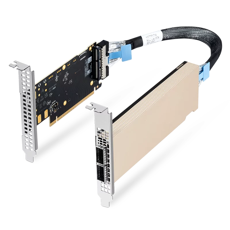NVIDIA/Mellanox C8180X (930-9XAX6-0025-000) Socket Direct/MultiHost Auxiliary Kit for Additional PCIe Gen6x16 Connection, 250mm MCIO Harness SFPS