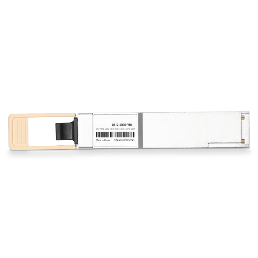Cisco Compatible Broadcom DSP & Broadcom VCSEL 400GBASE-VR4 QSFP112 PAM4 850nm 50m MTP/MPO-12 APC MMF Optical Transceiver Module SFPS