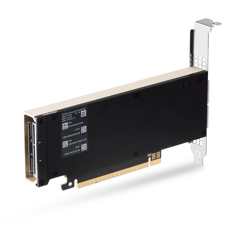 NVIDIA/Mellanox C8240 (900-9X81Q-00CN-ST0) ConnectX-8 InfiniBand & Ethernet SuperNIC, SocketDirect NDR 400Gb/s PAM4 100G/Lane, Dual-port QSFP112, PCIe 6.0 x 16, Tall Bracket SFPS