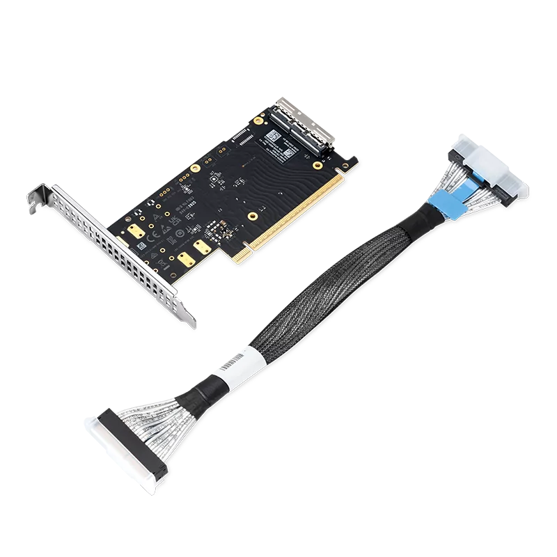 NVIDIA/Mellanox C8180X (930-9XAX6-0025-000) Socket Direct/MultiHost Auxiliary Kit for Additional PCIe Gen6x16 Connection, 250mm MCIO Harness SFPS