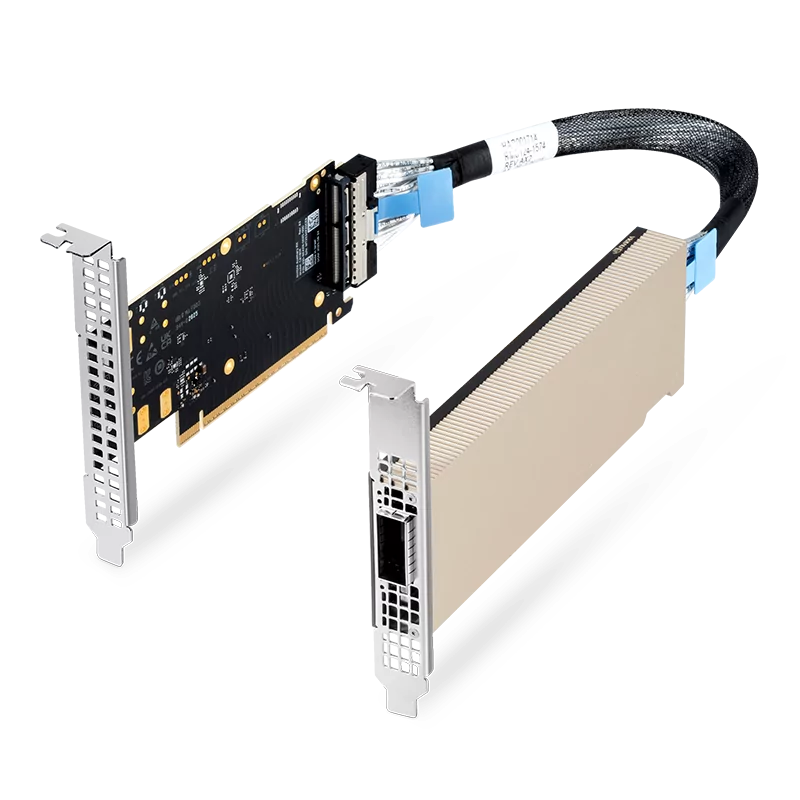 NVIDIA/Mellanox C8180X (930-9XAX6-0025-000) Socket Direct/MultiHost Auxiliary Kit for Additional PCIe Gen6x16 Connection, 250mm MCIO Harness SFPS