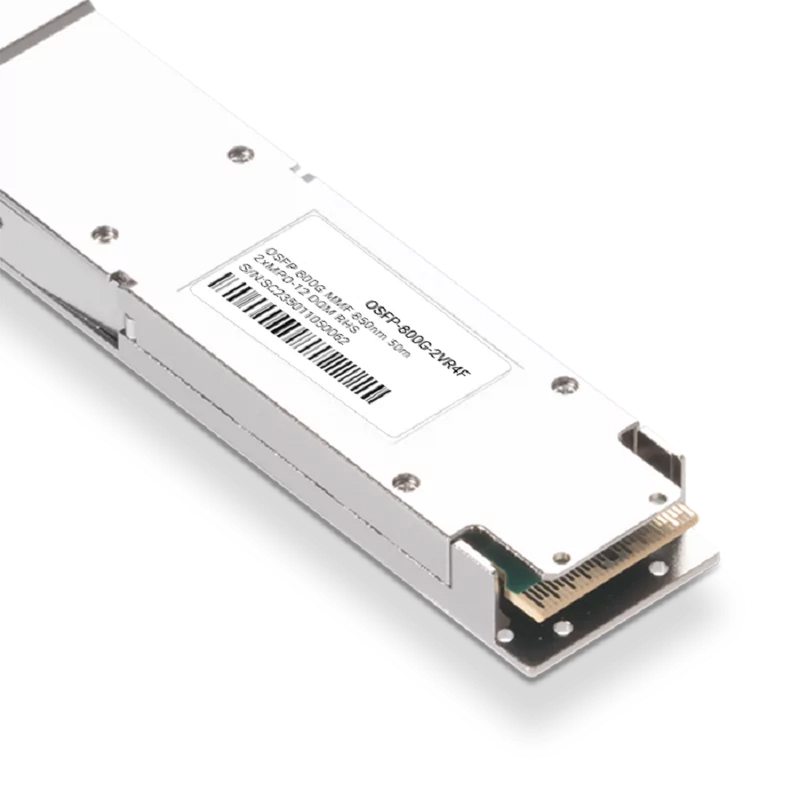 NVIDIA/Mellanox MMA4Z00-NS-FLT Broadcom DSP & Broadcom VCSEL Compatible 800G OSFP 2xVR4/VR8 850nm 50m PAM4 DOM Two MPO-12/APC MMF Transceiver Module (Flat Top) for ConnectX-8 C8180 SuperNIC SFPS