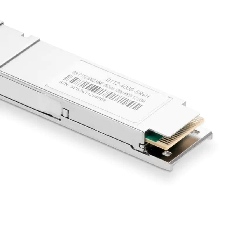 NVIDIA/Mellanox MMA1Z00-NS400 Compatible Broadcom DSP & Broadcom VCSEL 400G SR4 QSFP112 PAM4 850nm 50m DOM Single MPO-12/APC InfiniBand NDR Transceiver Module for MMF (Flat Top) SFPS