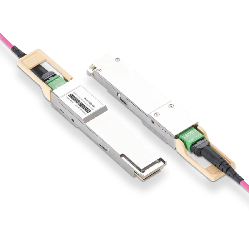 Cisco Compatible Broadcom DSP & Broadcom VCSEL 400GBASE-VR4 QSFP112 PAM4 850nm 50m MTP/MPO-12 APC MMF Optical Transceiver Module SFPS