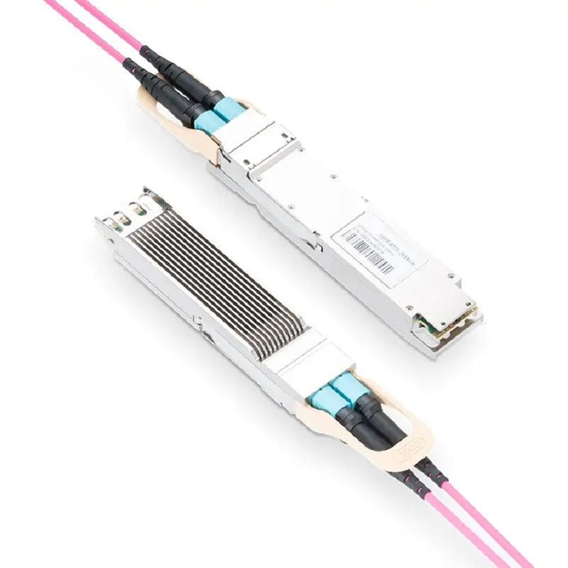 NVIDIA/Mellanox MMA4Z00-NS Broadcom DSP & Broadcom VCSEL Compatible 800G 2xSR4/SR8 OSFP PAM4 850nm 50m DOM Two MPO-12/APC InfiniBand NDR Transceiver Module for MMF (Finned Top) SFPS