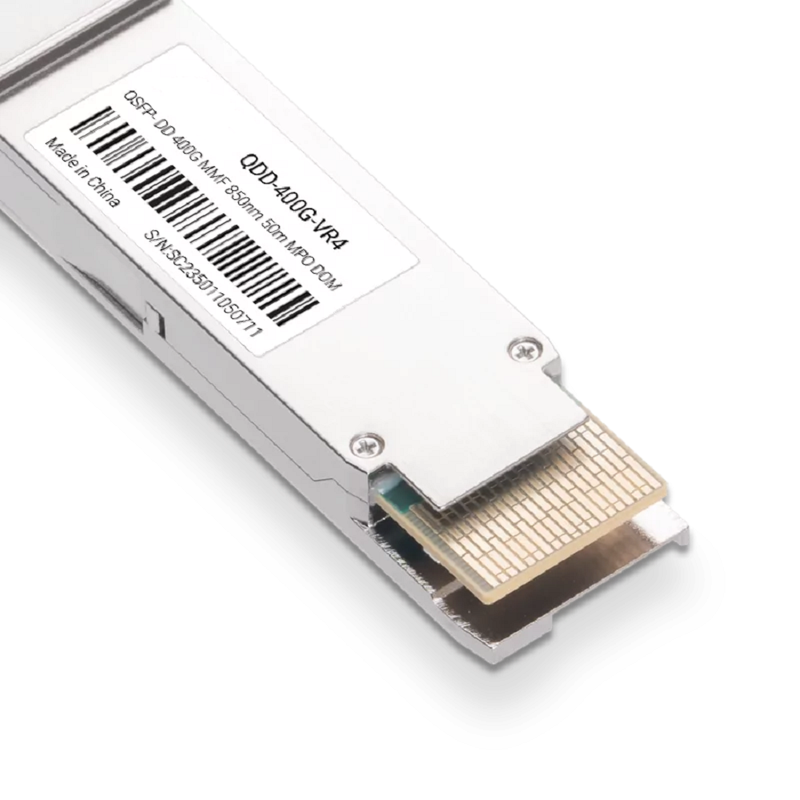 HPE S6B51A Compatible Broadcom DSP & Broadcom VCSEL 400GBASE-VR4 QSFP-DD PAM4 850nm 50m MTP/MPO-12 MMF Optical Transceiver Module SFPS