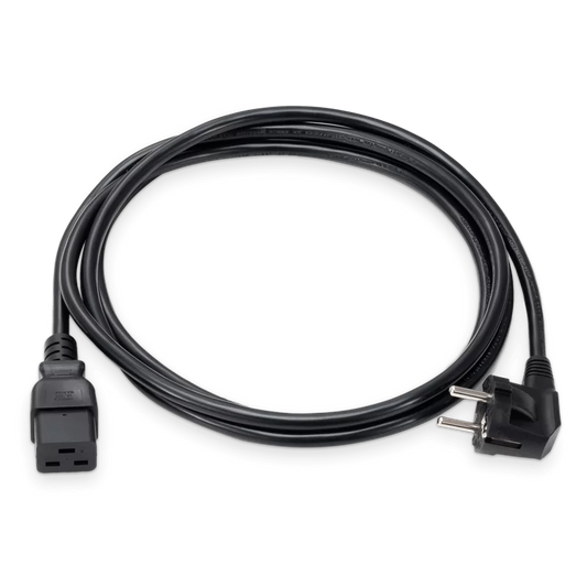 2.5m (8.2ft) CEE7-VII to C19 1.5mmÂ² 16A/250V Power Extension Cord, Black SFPS