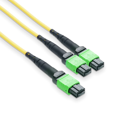 NVIDIA/Mellanox MFP7E40-N003 Compatible 3m (10ft) MPO-8 APC (Female) to 2x MPO-4 APC (Female) Single-mode (OS2) Breakout, Type B, LSZH, 3.0mm, Max IL ÃƒÂ¢Ã¢â‚¬Â°Ã‚Â¤ 0.35dB, Yellow SFPS