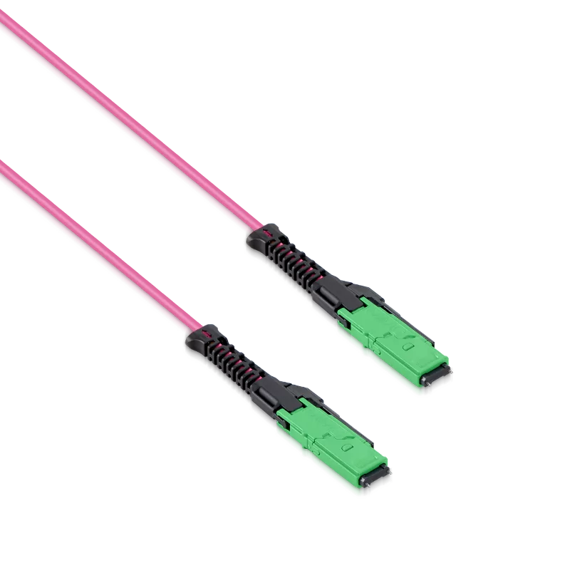 0.5m (1.6ft) MMC Jumper, MMC-16 APC (Male) to MMC-16 APC (Male), 16 Fibers, Multimode (OM4), Trunk Polarity, OFNP, 2.5mm, Max IL â‰¤ 0.35dB, Magenta SFPS