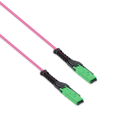 15m (49ft) MMC Breakout Cable, MMC-16 APC (Female) to 2 x MPO-8 APC (Female), 16 Fibers, Multimode (OM4), Jumper Polarity, OFNP, 2.5mm, Max IL ÃƒÂ¢Ã¢â‚¬Â°Ã‚Â¤ 0.35dB, Magenta SFPS