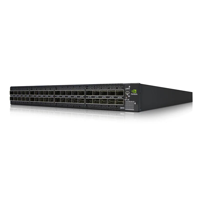 NVIDIA MQM8790-HS2F Quantum HDR InfiniBand Switch, 40 x HDR QSFP56 Ports, Two Power Supplies (AC), Unmanaged, x86 Dual Core, Standard Depth, P2C Airflow, Rail Kit, with 1-year Service SFPS
