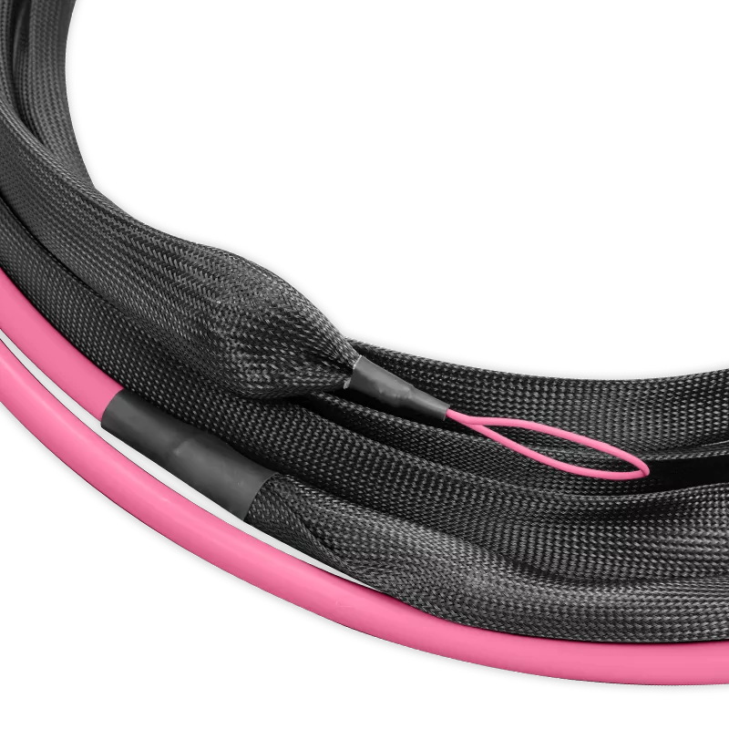 8m (26ft) Pre-terminated MPO Trunk Cable, 192 Fibers, 16 x MPO-12 APC (Male) to 16 x MPO-12 APC (Male) Multimode (OM4) Type B, LSZH, 0.35dB Max, Breakout 80cm, Double Jacket, Magenta SFPS