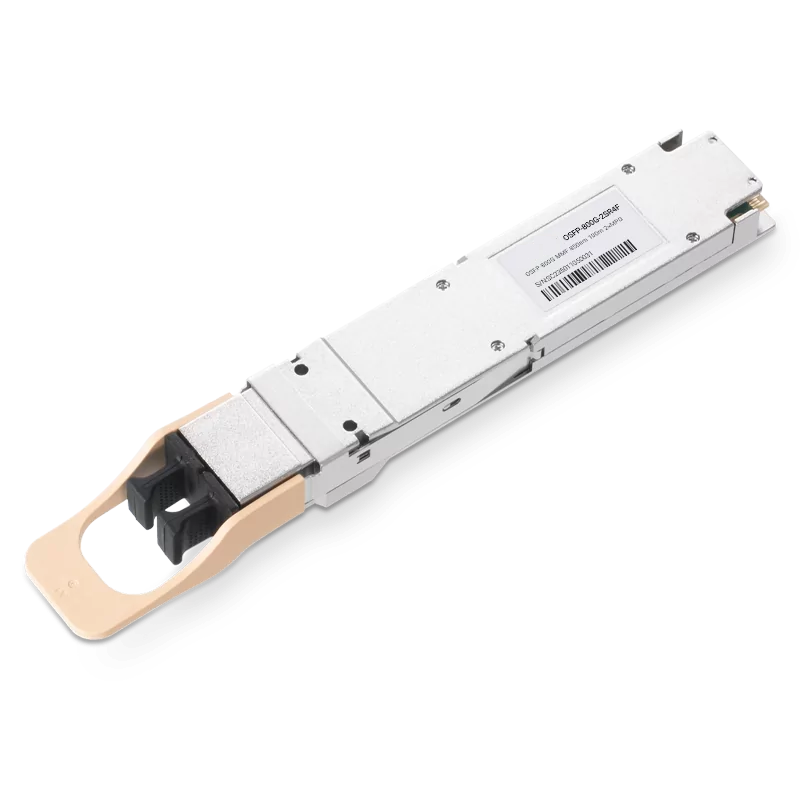 NVIDIA/Mellanox Compatible Coherent VCSEL & Broadcom DSP 800G OSFP 2xSR4/SR8 850nm 100m PAM4 DOM Two MPO-12/APC MMF Transceiver Module (Flat Top) for ConnectX-8 C8180 SuperNIC SFPS