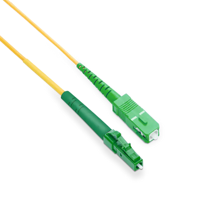 25m (82ft) LC APC to SC APC Simplex OS2 Single Mode LSZH 2.0mm Fiber Optic Patch Cable SFPS
