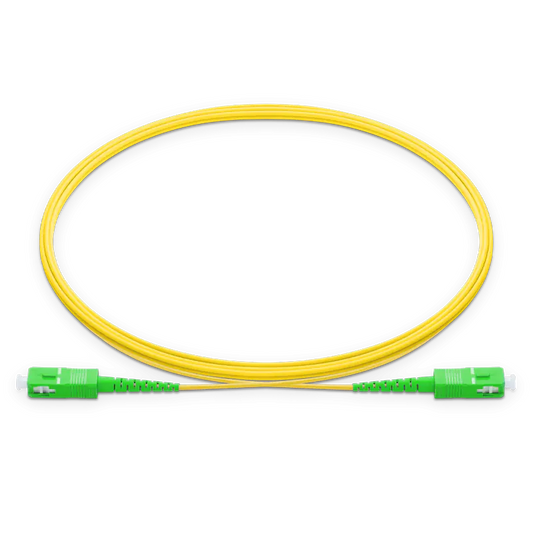 1m (3ft) SC APC to SC APC Simplex OS2 Single Mode LSZH 2.0mm Fiber Optic Patch Cable SFPS