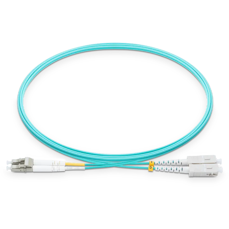 1.5m (5ft) LC UPC to SC UPC Duplex OM4 Multimode LSZH 2.0mm Fiber Optic Patch Cable SFPS
