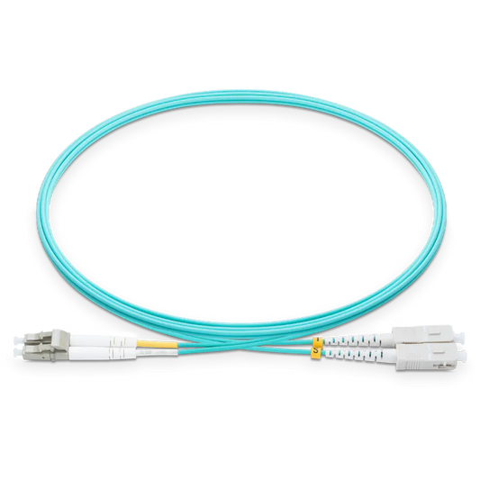 10m (33ft) LC UPC to SC UPC Duplex OM4 Multimode LSZH 2.0mm Fiber Optic Patch Cable SFPS