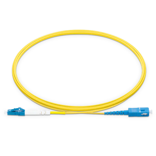 1m (3ft) LC UPC to SC UPC Simplex OS2 Single Mode LSZH 2.0mm Fiber Optic Patch Cable SFPS