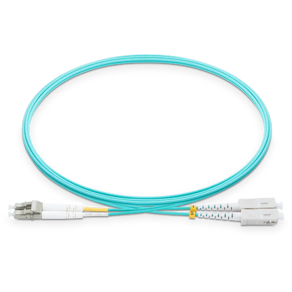 25m (82ft) LC UPC to SC UPC Duplex OM3 Multimode LSZH 2.0mm Fiber Optic Patch Cable SFPS