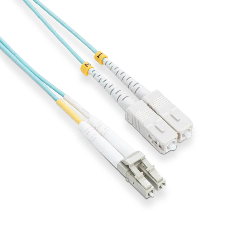 1.5m (5ft) LC UPC to SC UPC Duplex OM3 Multimode LSZH 2.0mm Fiber Optic Patch Cable SFPS