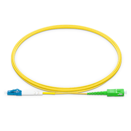 8m (26ft) LC UPC to SC APC Simplex OS2 Single Mode LSZH 2.0mm Fiber Optic Patch Cable SFPS