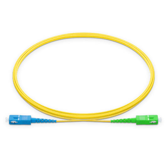 20m (66ft) SC UPC to SC APC Simplex OS2 Single Mode LSZH 2.0mm Fiber Optic Patch Cable SFPS