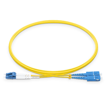 25m (82ft) LC UPC to SC UPC Duplex OS2 Single Mode LSZH 2.0mm Fiber Optic Patch Cable SFPS