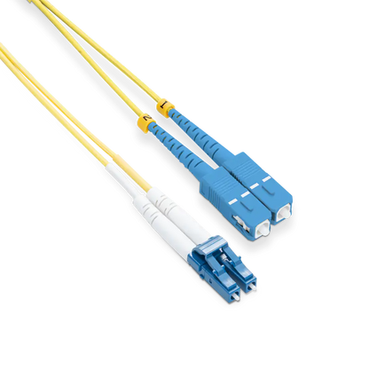 20m (66ft) LC UPC to SC UPC Duplex OS2 Single Mode LSZH 2.0mm Fiber Optic Patch Cable SFPS