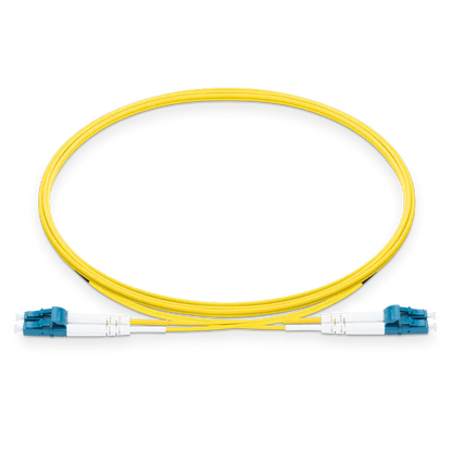 2m (7ft) Grade B LC UPC to LC UPC Duplex Typical 0.12dB IL OS2 Single Mode LSZH 2.0mm BIF Fiber Optic Patch Cable SFPS
