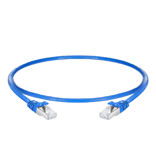 35ft (10.7m) Cat6a Snagless RJ45 Shielded (SFTP) PVC CM Ethernet Patch Cable, 26AWG 100% Copper Wire Blue SFPS