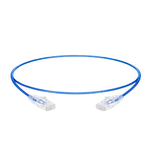 8ft (2.4m) Cat6 Snagless RJ45 Unshielded (UTP) PVC CM Ethernet Patch Cable, 28AWG 100% Copper Wire Blue SFPS