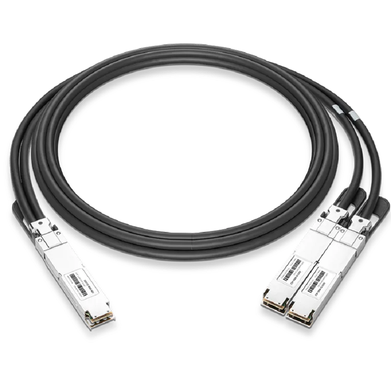 NVIDIA/Mellanox Compatible AEC 6m (20ft) Twin-port 2x400Gb/s OSFP Finned Top to 2x400Gb/s OSFP Flat Top Active Electrical Splitter Cable SFPS