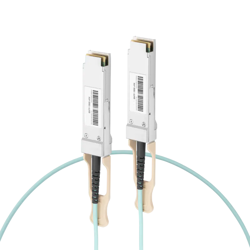 NVIDIA/Mellanox MFA1A00-E100 Compatible AOC 100m (328ft) 100Gb/s QSFP28 InfiniBand EDR LSZH Active Fiber Cable (850nm, MMF) SFPS