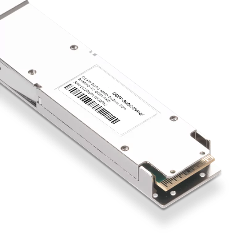 NVIDIA/Mellanox MMA4Z00-NS-FLT Broadcom DSP & Broadcom VCSEL Compatible 800G OSFP 2xVR4/VR8 850nm 50m PAM4 DOM Two MPO-12/APC MMF Transceiver Module (Flat Top) for ConnectX-8 C8180 SuperNIC SFPS