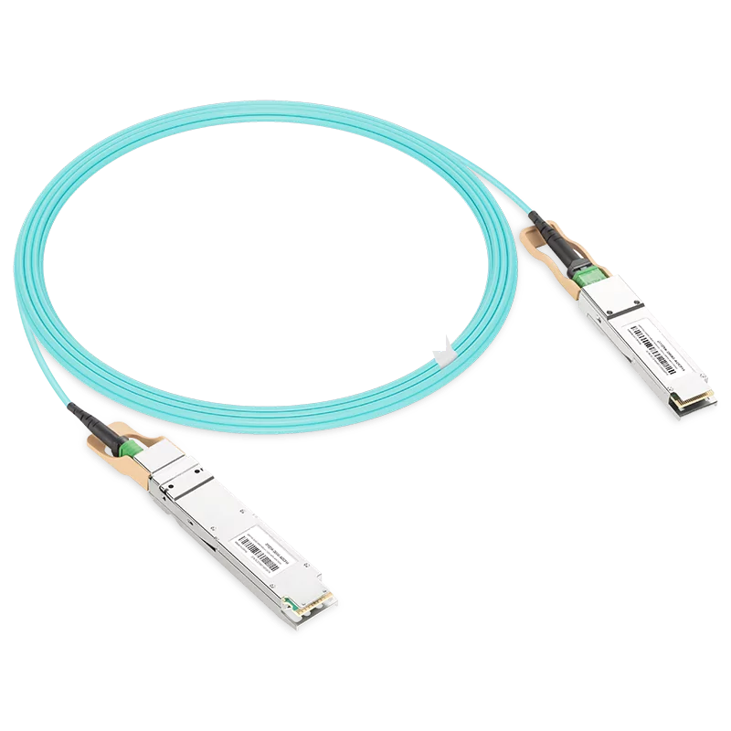 NVIDIA/Mellanox Compatible AOC 3m (10ft) 200Gb/s OSFP to 200Gb/s QSFP56 InfiniBand HDR Active Optical Cable (Flat top, 850nm, MMF, LSZH) SFPS