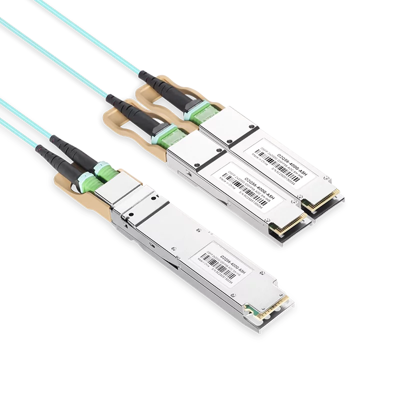 NVIDIA/Mellanox MFA7U10-H003 Compatible AOC 3m (10ft) 400Gb/s OSFP to 2x200Gb/s QSFP56 InfiniBand HDR Active Optical Splitter Cable (Finned Top, 850nm, MMF, LSZH) SFPS