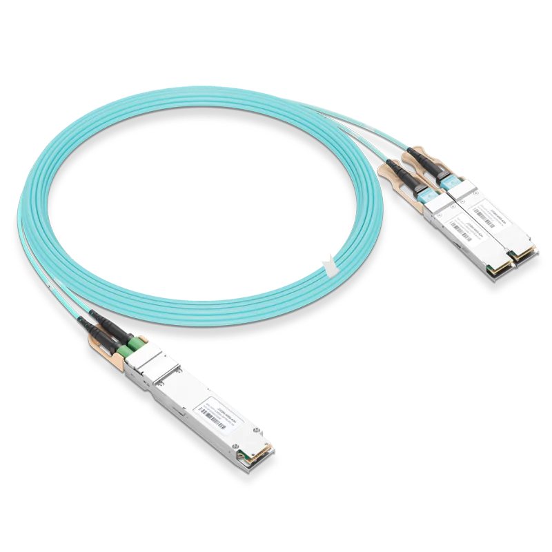 NVIDIA/Mellanox MFA7U10-H003-FLT Compatible AOC 3m (10ft) 400Gb/s OSFP to 2x200Gb/s QSFP56 InfiniBand HDR Active Optical Splitter Cable (Flat top, 850nm, MMF, LSZH) SFPS