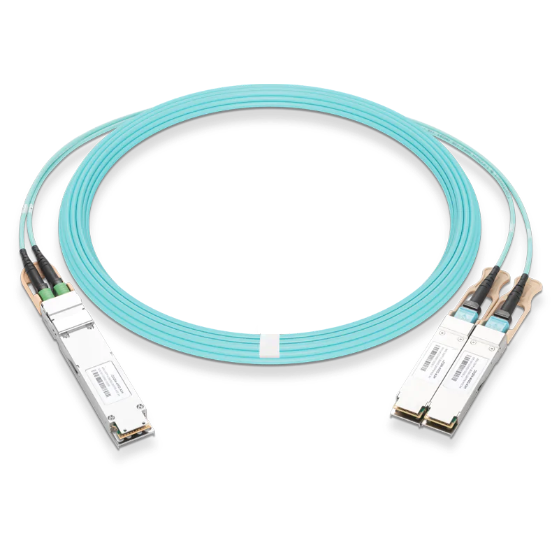 NVIDIA/Mellanox MFA7U10-H010-FLT Compatible AOC 10m (33ft) 400Gb/s OSFP to 2x200Gb/s QSFP56 InfiniBand HDR Active Optical Splitter Cable (Flat top, 850nm, MMF, LSZH) SFPS
