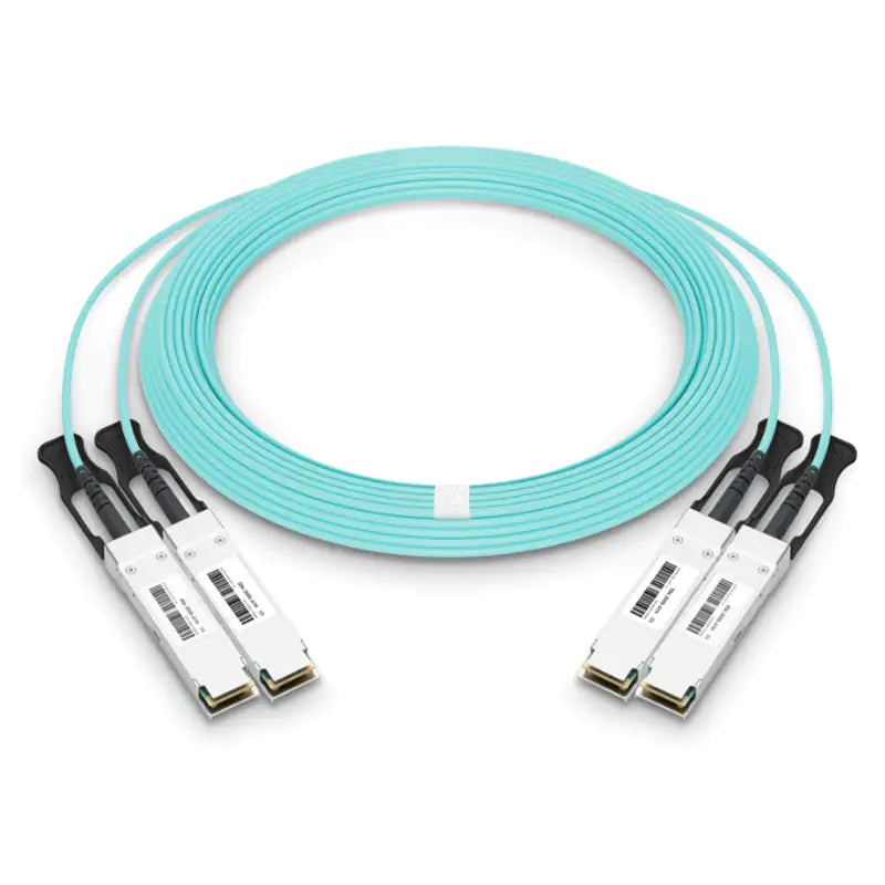 NVIDIA/Mellanox MFS1S90-H015E Compatible AOC 15m (49ft) 2x200G QSFP56 InfiniBand HDR to 2xQSFP56 InfiniBand HDR Active Optical Cross Connect Splitter H-Cable (850nm , MMF) SFPS