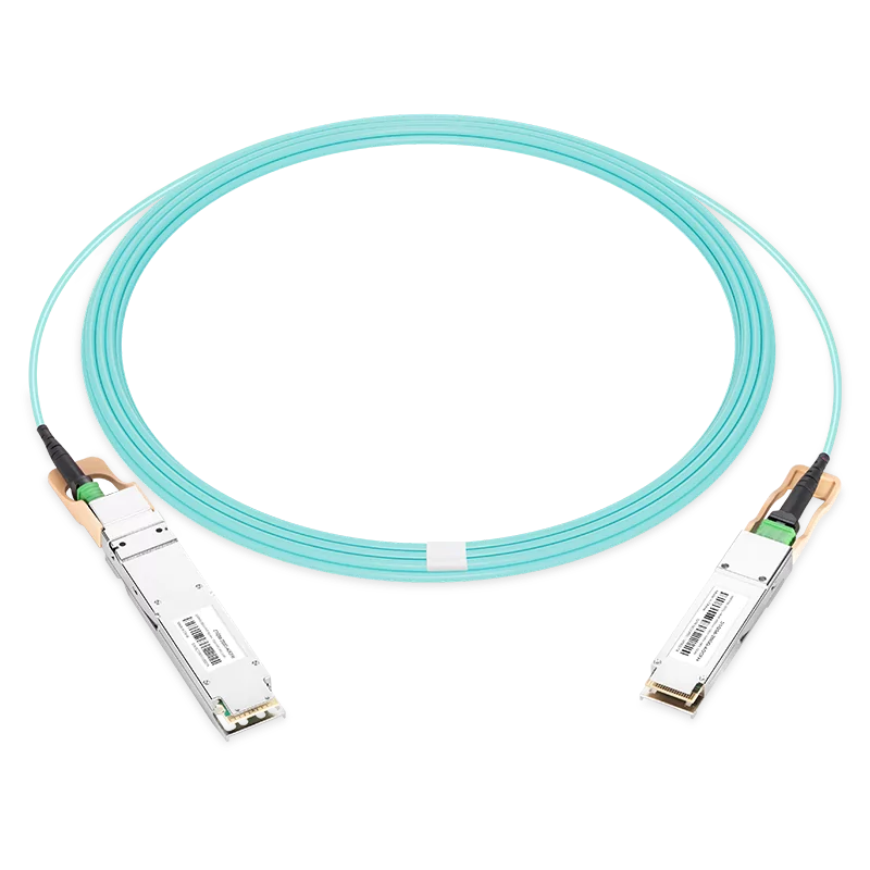 NVIDIA/Mellanox Compatible AOC 15m (49ft) 200Gb/s OSFP to 200Gb/s QSFP56 InfiniBand HDR Active Optical Cable (Flat top, 850nm, MMF, LSZH) SFPS