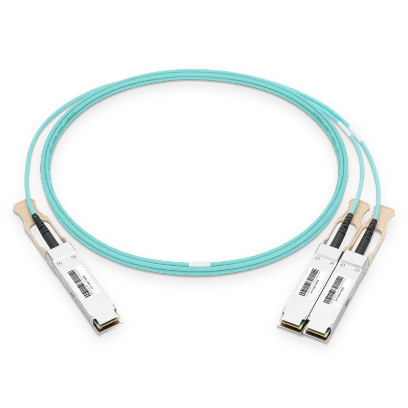 Cisco Compatible AOC 1m (3ft) Ethernet 200GbE to 2x100GbE QSFP56 to Active Optical Splitter Cable SFPS