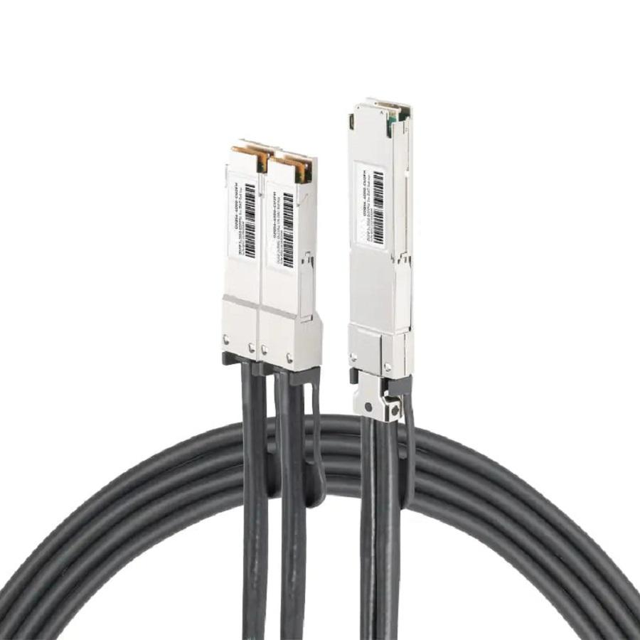 NVIDIA/Mellanox Compatible 1m (3ft) 400Gb/s OSFP Flat Top to 2x200Gb/s QSFP56 InfiniBand HDR Passive Copper Splitter Cable SFPS
