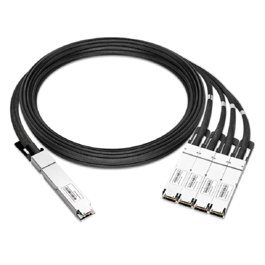 NVIDIA/Mellanox Compatible ACC 1m (3ft) Twin-port 2x400Gb/s OSFP Finned Top to 4x200Gb/s OSFP Flat Top InfiniBand NDR Active Copper Splitter Cable SFPS