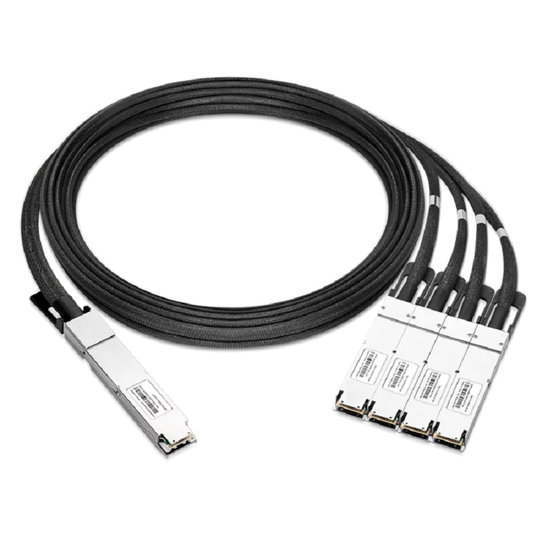 NVIDIA/Mellanox Compatible ACC 2m (7ft) Twin-port 2x400Gb/s OSFP Finned Top to 4x200Gb/s OSFP Flat Top InfiniBand NDR Active Copper Splitter Cable SFPS