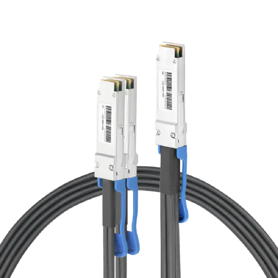 Generic 1m (3ft) 200G QSFP56 to 2X100G DSFP Passive Direct Attach Copper Breakout Cable SFPS
