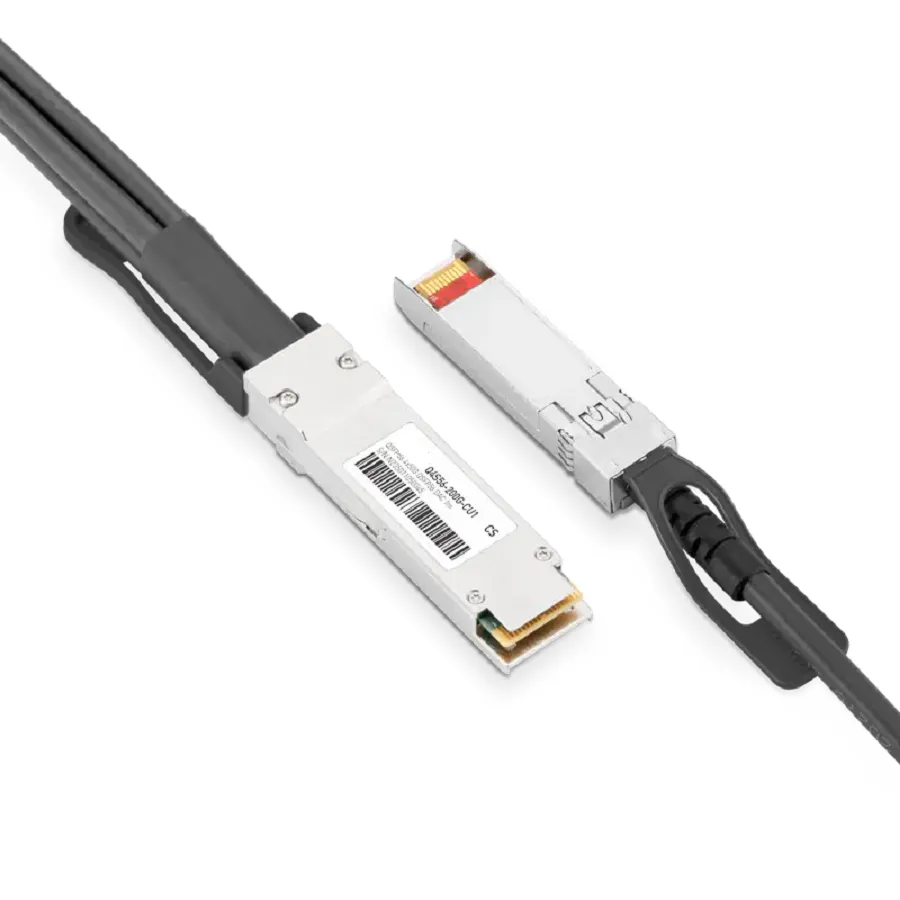 Generic Compatible 1m (3ft) 200G QSFP56 to 4X50G SFP56 Passive Direct Attach Copper Breakout Cable 30AWG SFPS